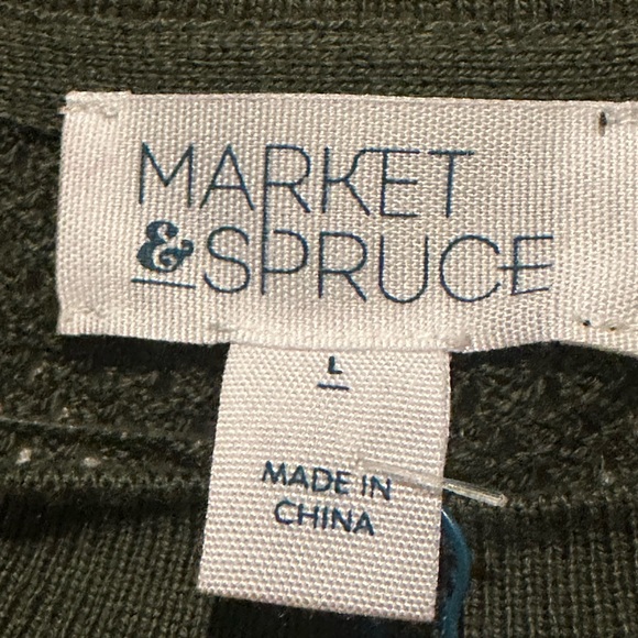 NWT Market & Spruce Colorblock Lightweight Pullover Sweater size LARGE - Picture 5 of 13